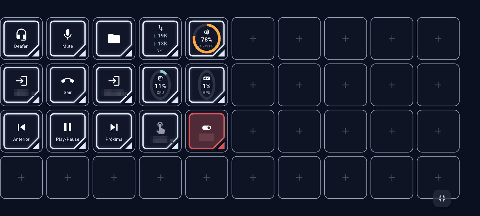 Deck with the Neon theme