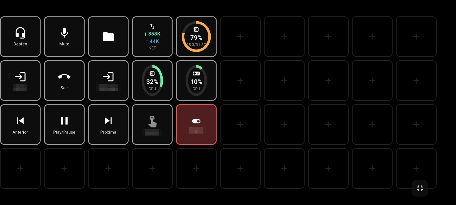 Deck with the OLED theme and amber accent